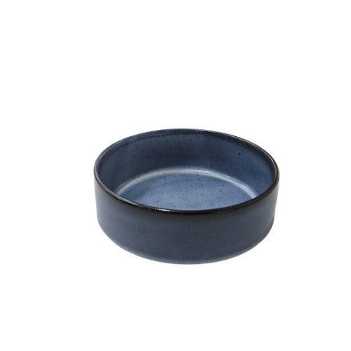 Cerabon Noma Porcelain Round High Rim Plate Ø16xH5.5cm, Reactive Glaze (Matt Dark Blue)