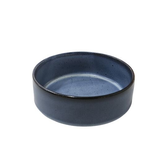 Cerabon Noma Porcelain Round High Rim Plate Ø20xH5.5cm, Reactive Glaze (Matt Dark Blue)