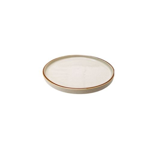 Cerabon Noma Porcelain Round High Rim Plate Ø16xH2.5cm, Sesame Khaki