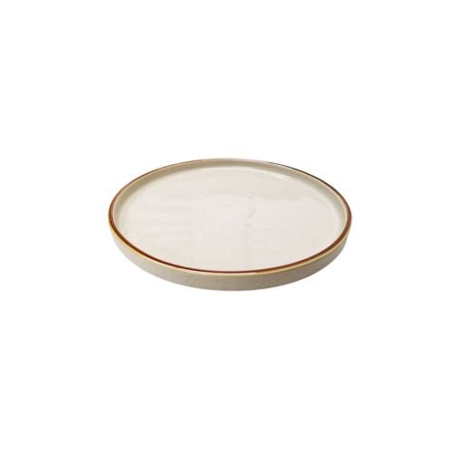 Cerabon Noma Porcelain Round High Rim Plate Ø20.5xH3cm, Sesame Khaki