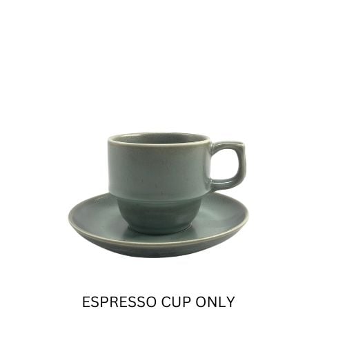 Cerabon Noma Porcelain Espresso Cup L8.5xW6.3xH5.4cm, 80ml,Reactive Green