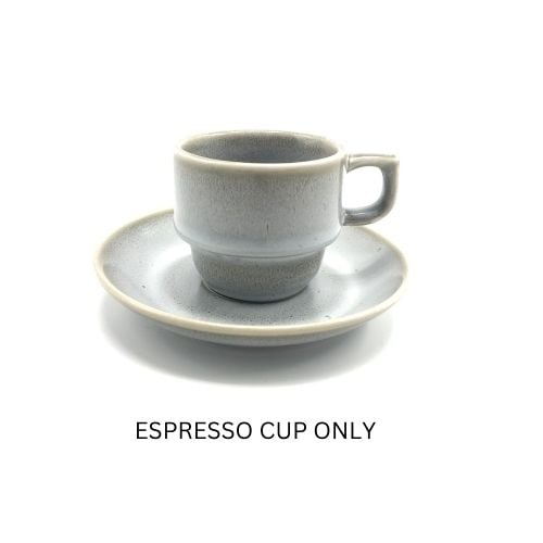Cerabon Noma Porcelain Espresso Cup L8.5xW6.3xH5.4cm, 80ml, Reactive Grey