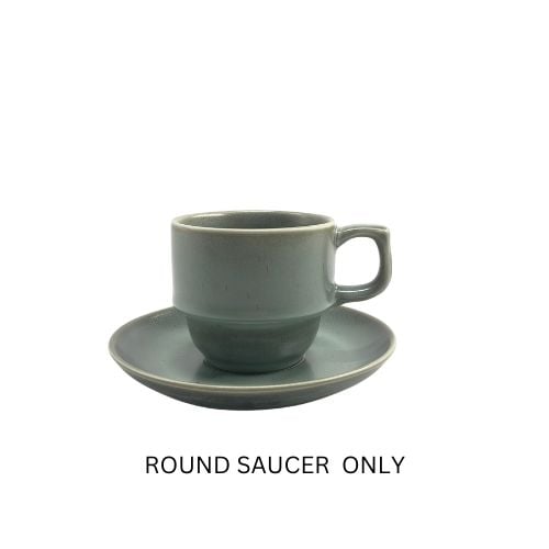 Cerabon Noma Porcelain Round Saucer Ø12xH2cm For YBF1547-80-GR, Reactive Green