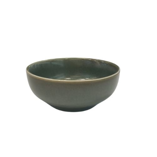 Cerabon Noma Porcelain Round Salad Bowl Ø13xH5.2cm, Reactive Green