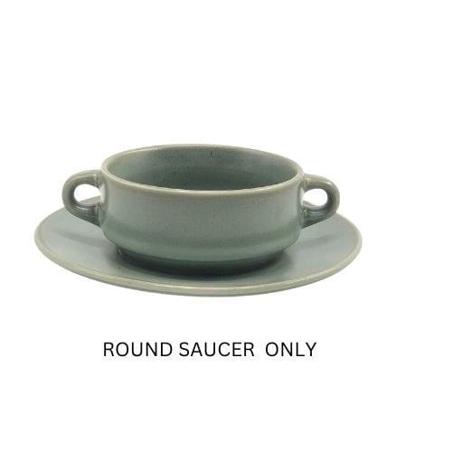 Cerabon Noma Porcelain Round Saucer For YBF2118-GR Ø17.7xH2cm, Reactive Green