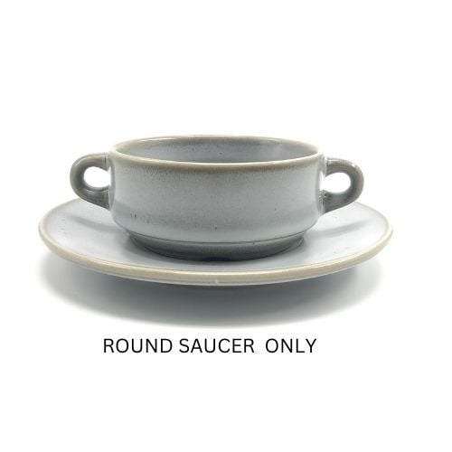 Cerabon Noma Porcelain Round Saucer For YBF2118-GY Ø17.7xH2cm, Reactive Grey