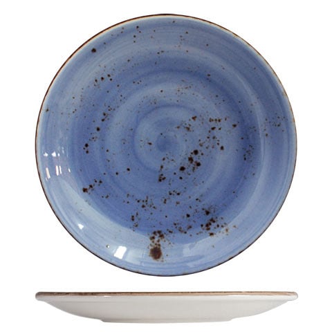 Cerabon Petye Rustic Porcelain Round Dessert Plate Ø20cm, Indigo