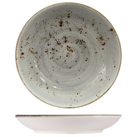 Cerabon Petye Rustic Porcelain Deep Plate Ø25cm, Dove