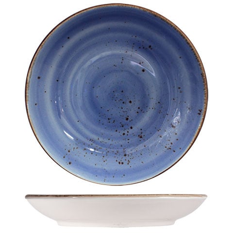 Cerabon Petye Rustic Porcelain Deep Plate Ø25cm, Indigo