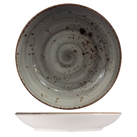 Cerabon Petye Rustic Porcelain Deep Plate Ø25cm, Sparrow
