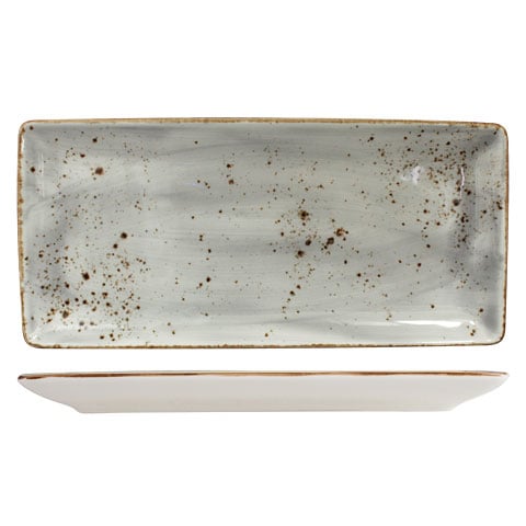 Cerabon Petye Rustic Porcelain Rectangular Platter L32.5xW15cm, Dove