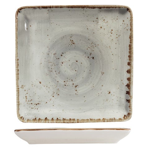 Cerabon Petye Porcelain Square Plate L21.25xW21.25cm, Dove