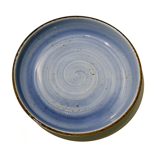 Cerabon Petye Rustic Porcelain Round Deep Dish Ø24xH4cm, Indigo
