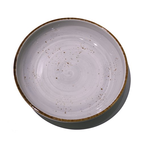 Cerabon Petye Rustic Porcelain Round Deep Dish Ø20xH4.5cm, Dove