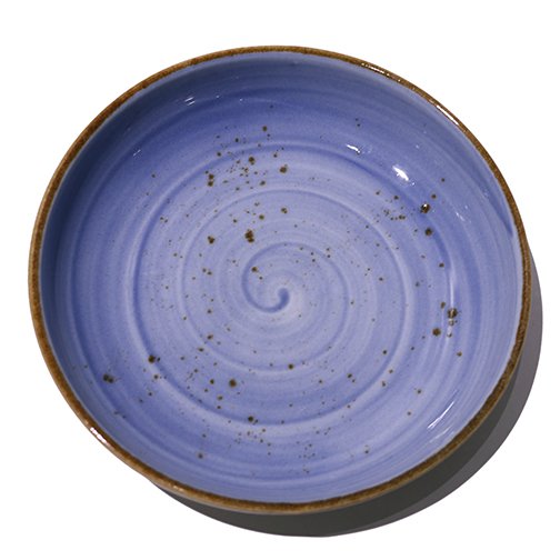 Cerabon Petye Rustic Porcelain Round Deep Dish Ø20xH4.5cm, Indigo