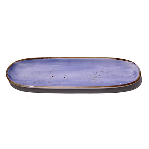 Cerabon Petye Rustic Porcelain Oval Dish L34xW10xH2.5cm, Indigo