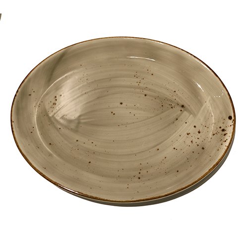 Cerabon Petye Rustic Porcelain Oval Plate L34xW27xH3cm, Sparrow