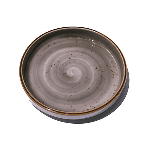 Cerabon Petye Rustic Porcelain Round High Rim Plate Ø16xH2.5cm, Sparrow