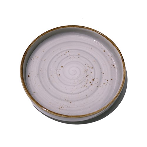 Cerabon Petye Rustic Porcelain Round High Rim Plate Ø20.5xH3cm, Dove
