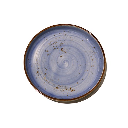 Cerabon Petye Rustic Porcelain Round High Rim Plate Ø20.5xH3cm, Indigo
