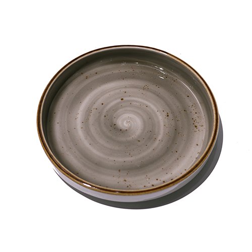 Cerabon Petye Rustic Porcelain Round High Rim Plate Ø20.5xH3cm, Sparrow