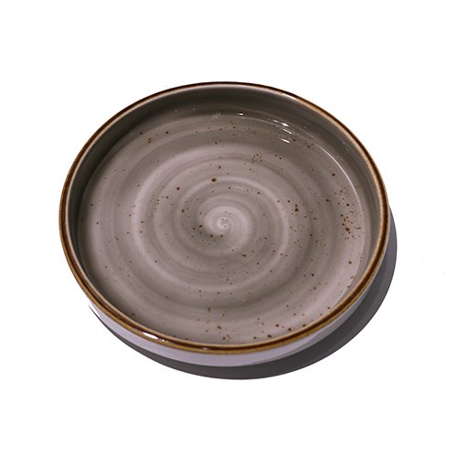 Cerabon Petye Rustic Porcelain Round High Rim Plate Ø27.5xH2.5cm, Sparrow