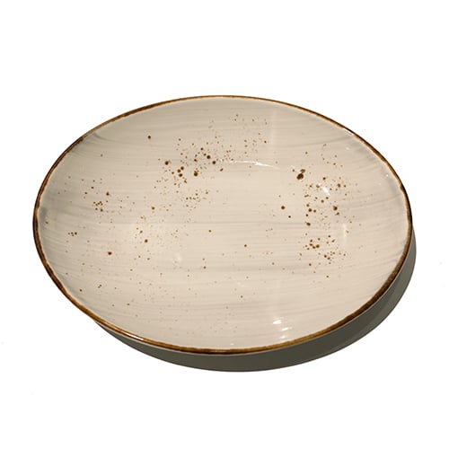Cerabon Petye Rustic Porcelain Oval Deep Dish L27xW20xH4.5cm, Dove