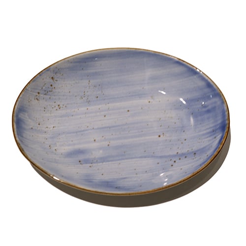 Cerabon Petye Rustic Porcelain Oval Deep Dish L27xW20xH4.5cm, Indigo