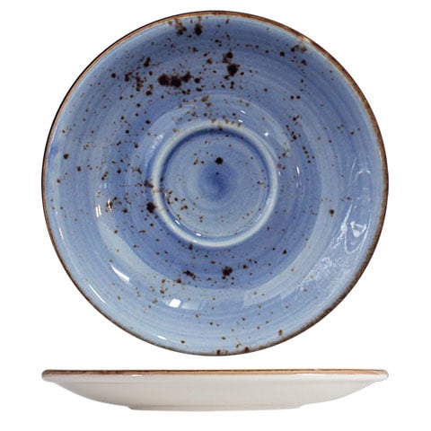 Cerabon Petye Rustic Porcelain Saucer For Mug F1-RST-04002-10-IN, Indigo
