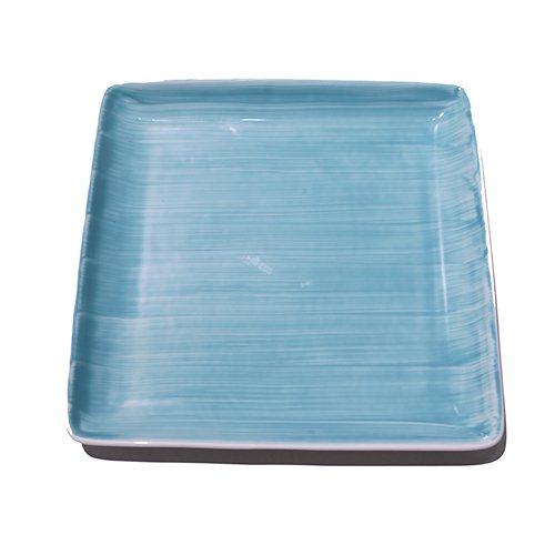 Cerabon Petye Madison Porcelain Square Plate L21.25xW21.25xH2.8cm, Blue Mint