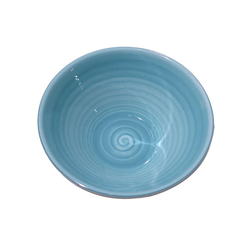 Cerabon Petye Madison Porcelain Salad Bowl Ø20.5xH7cm, Blue Mint