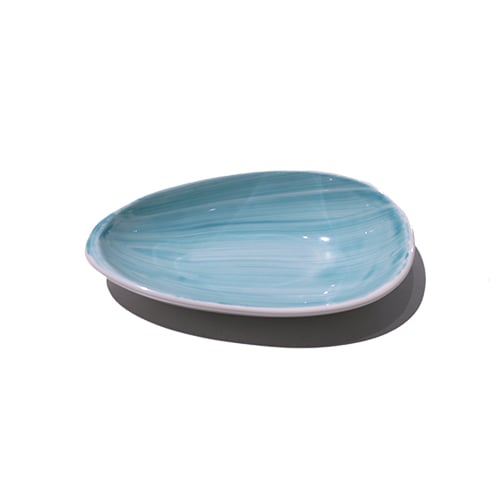 Cerabon Petye Madison Porcelain Almond Shaped Sauce Dish L15xW7.7xH3.2cm, Blue Mint