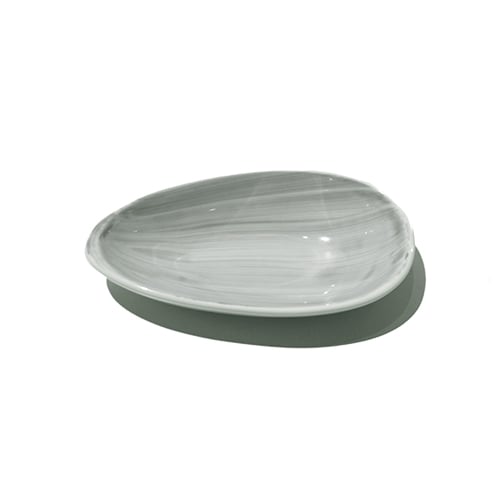 Cerabon Petye Madison Porcelain Almond Shaped Sauce Dish L15xW7.7xH3.2cm, Dove