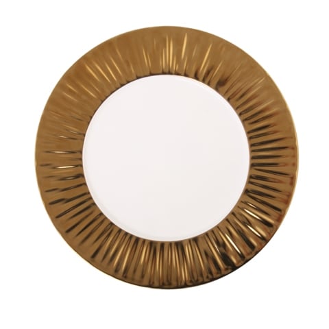 Roca by Cerabon Show Plate with Matte Gold Rim Ø305xH10mm