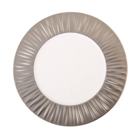 Roca by Cerabon Show Plate with Matte Silver Rim Ø305xH10mm