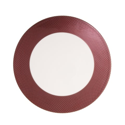 Roca by Cerabon Round Flat-Surface Show Plate Ø30xH1.5cm Copper Rose Printed Rim Series