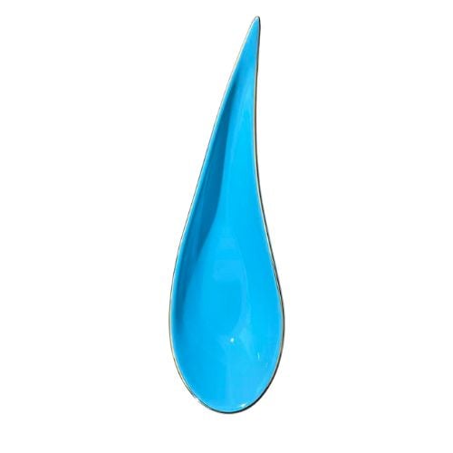 PORCELAIN TEARDROP CANAPE SPOON L15xW4cm, BLUE