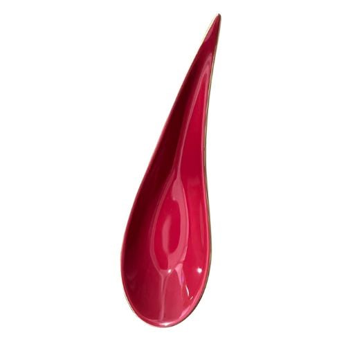 PORCELAIN TEARDROP CANAPE SPOON L15xW4cm, MAROON RED