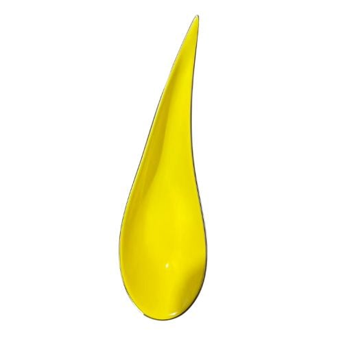 PORCELAIN TEARDROP CANAPE SPOON L15xW4cm, YELLOW