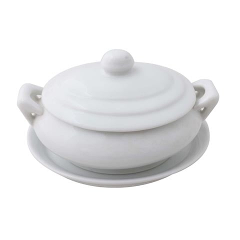 Taihei Oval Mini Casserole With Lid & Saucer 200cc