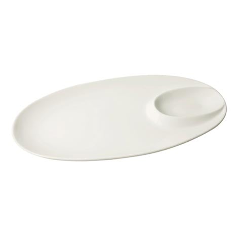 Cerabon Essentials Oval Platter With Saucer Holder L355xW192xH28mm