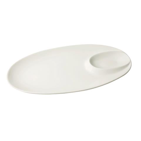 Cerabon Essentials Oval Platter With Saucer Holder L395xW255xH35mm