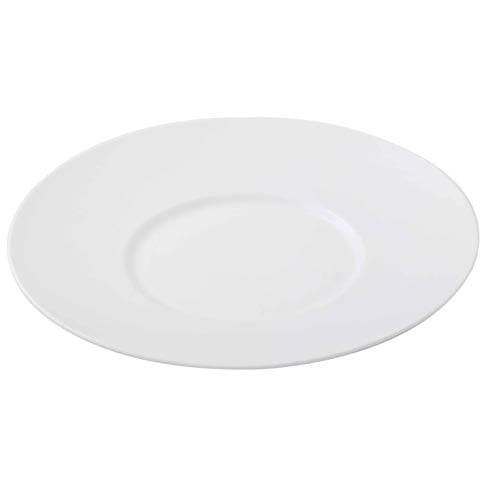 Cerabon Essentials Round Rim Plate With Matte Rim Ø253X26mm, White