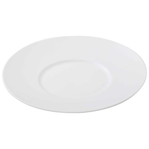 Cerabon Essentials Round Rim Plate With Matte Rim Ø280X28mm, White