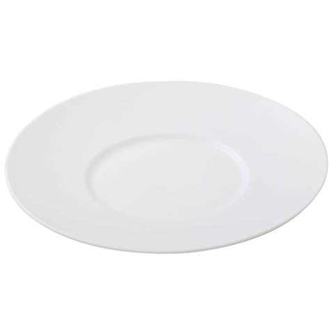 Cerabon Essentials Round Rim Plate With Matte Rim Ø305X24mm, White