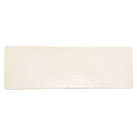 Cerabon Essentials Rectangle Tray L31xW10.2xH1.5cm, Matt White Leaf Print