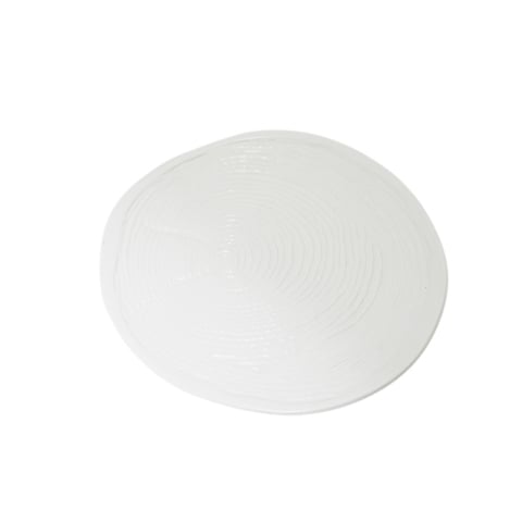 Cerabon Essentials Porcelain Plate L19xW16.5xH1.5cm, Matt White, Tree Rings