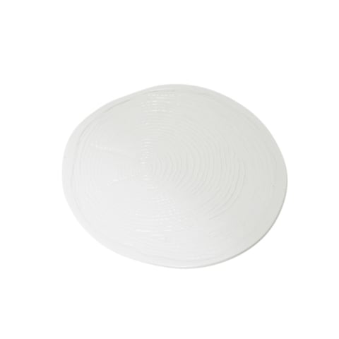 Cerabon Essentials Porcelain Plate L24xW20.8xH1.7cm, Matt White, Tree Rings