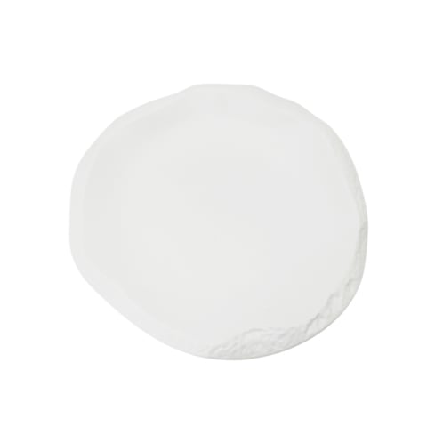 Cerabon Essentials Porcelain Irregular Round Plate L17xW17xH2.2cm, Matt White