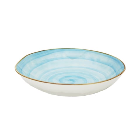 PORC DEEP PLATE, BRUSHED GLAZE